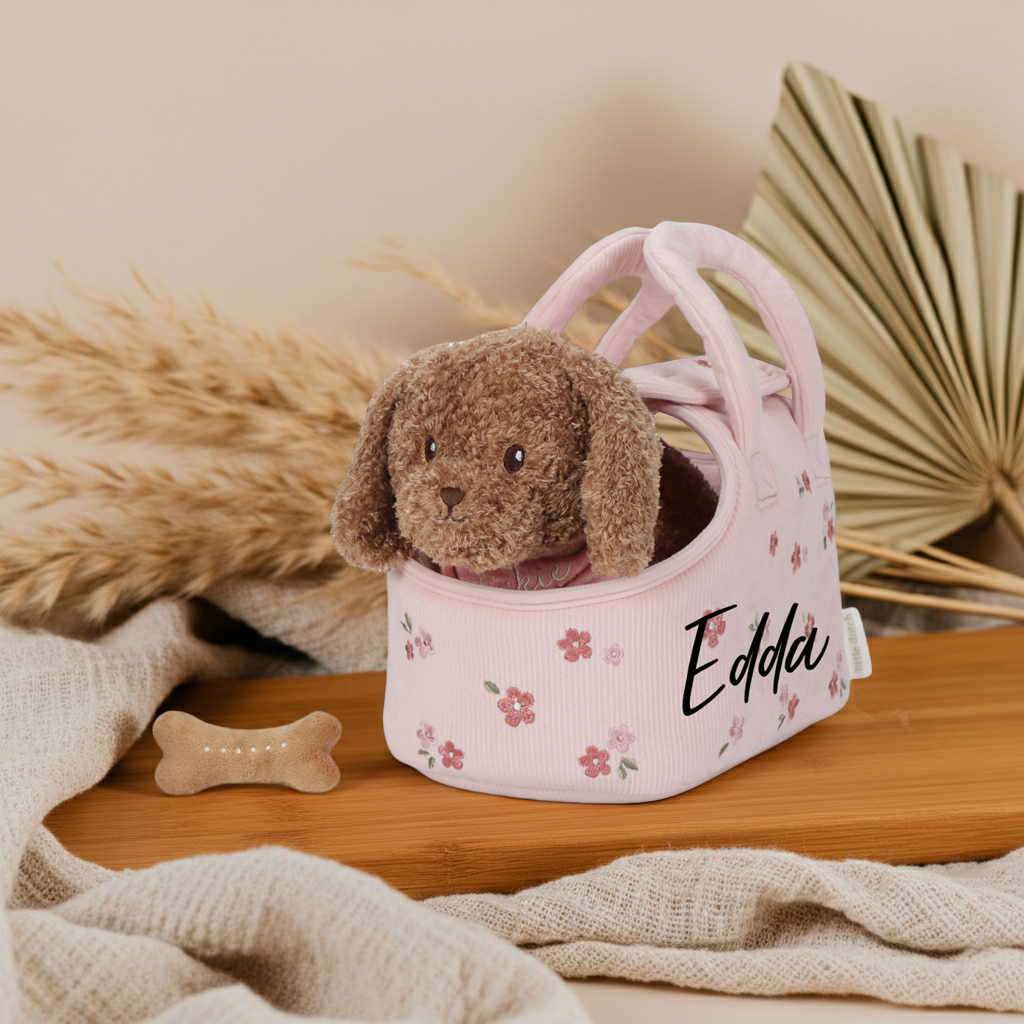 Plüschhund Jackie in Tasche GRS | Little Dutch