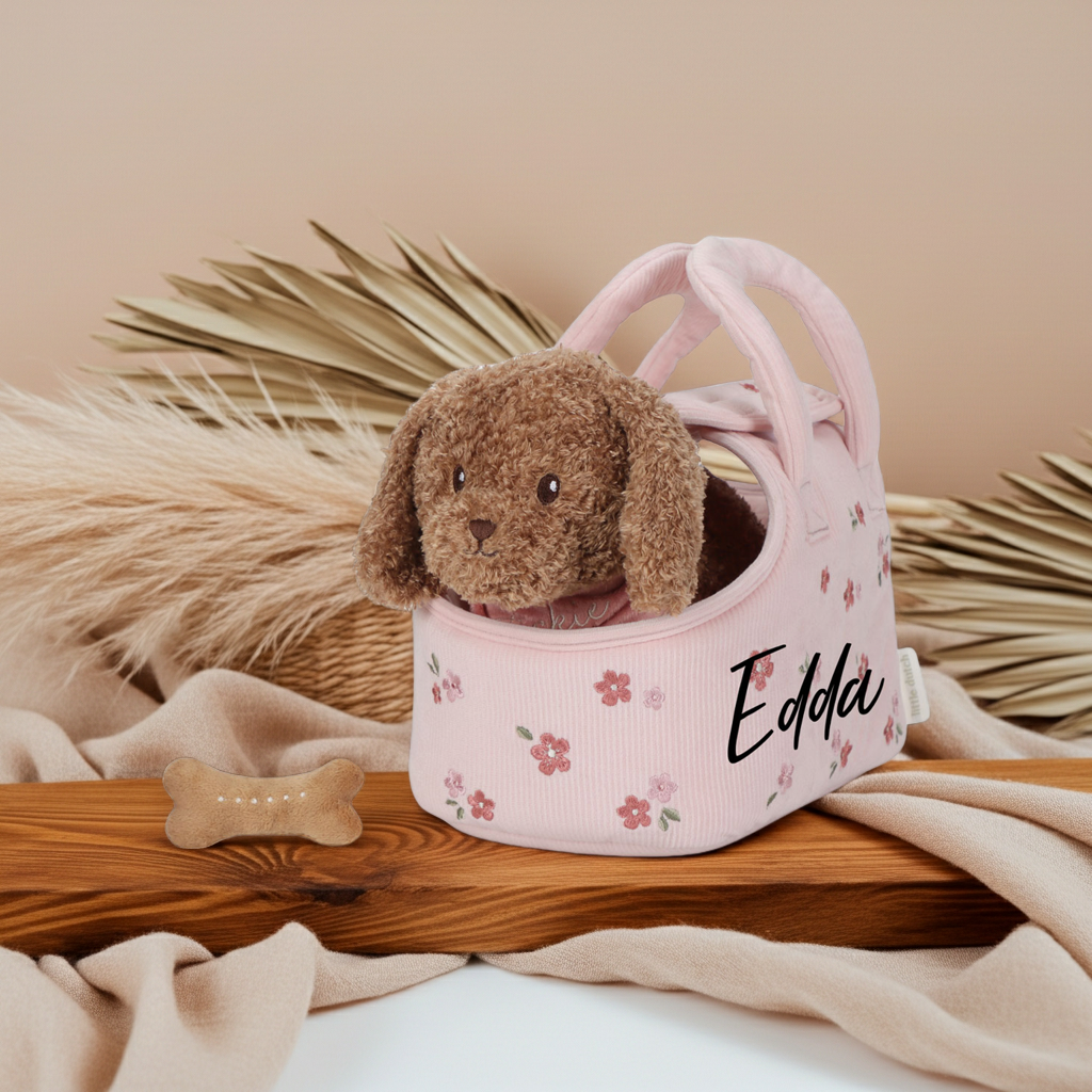 Plüsch Hund Kuscheltier Jackie in Tasche GRS | Little Dutch