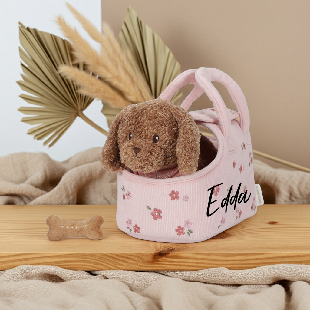 Plüsch Hund Kuscheltier Jackie in Tasche GRS | Little Dutch