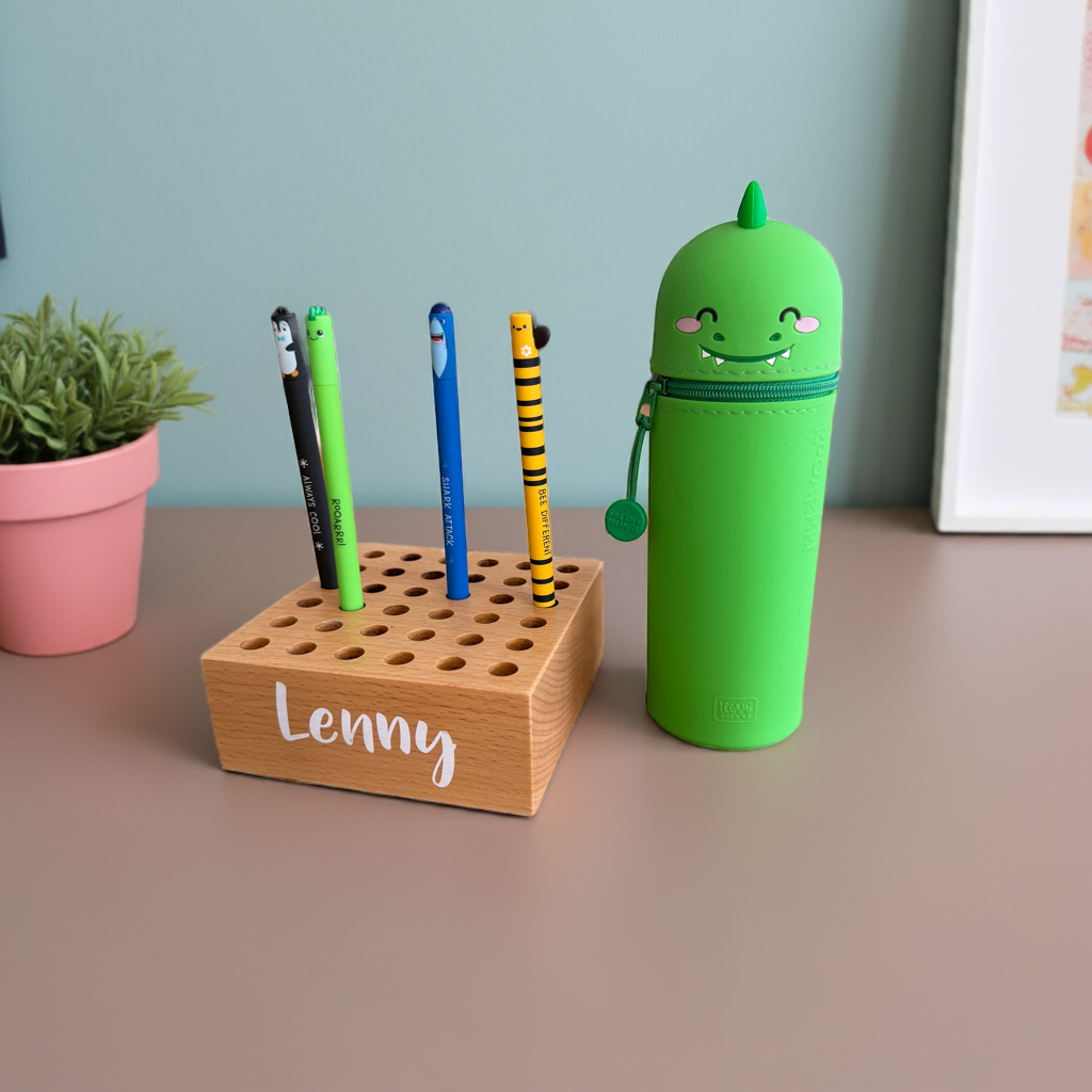 Porte-stylo en bois personnalisé, compatible avec les stylos Legami et autres | Smack Buffer