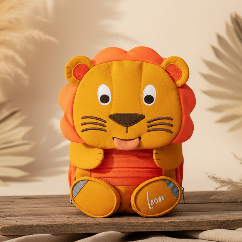 Personalisierter Kinder Rucksack Löwe mit Name – ideal für Kindergarten und Alltag