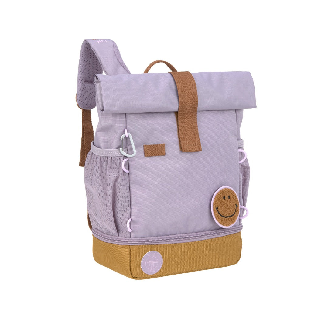 Kindergartenrucksack Rolltop - Little Gang, Lila | Lässig