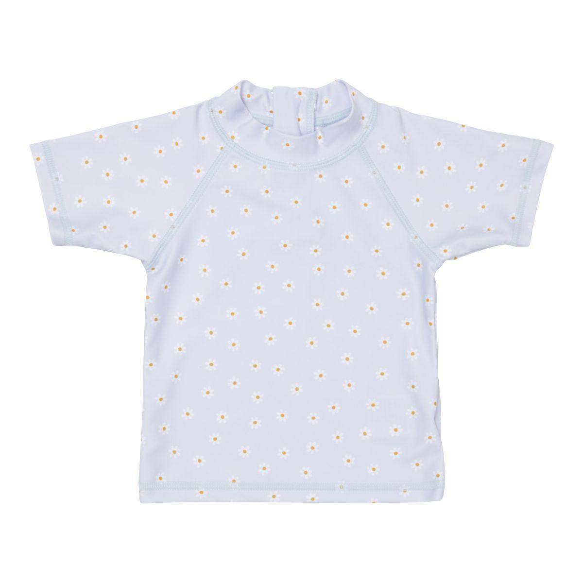 Kurzärmliges Badeshirt Daisies Blue | Little Dutch