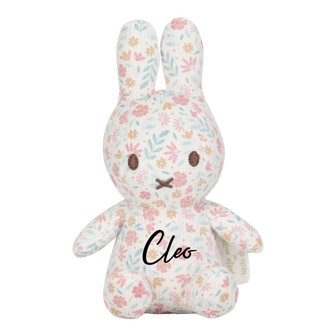 Knuffelkonijn Lucky Blossom allover print, 15 cm | Little Dutch x Nijntje