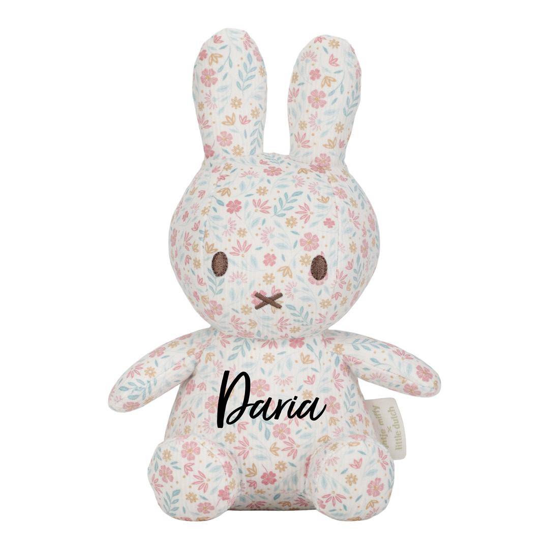 Knuffelkonijn Lucky Blossom allover print, 20 cm | Little Dutch x Nijntje