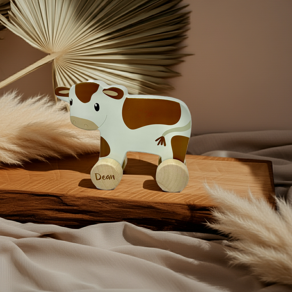 TOP DEAL Rollende Farm Kuh aus Holz | Little Dutch