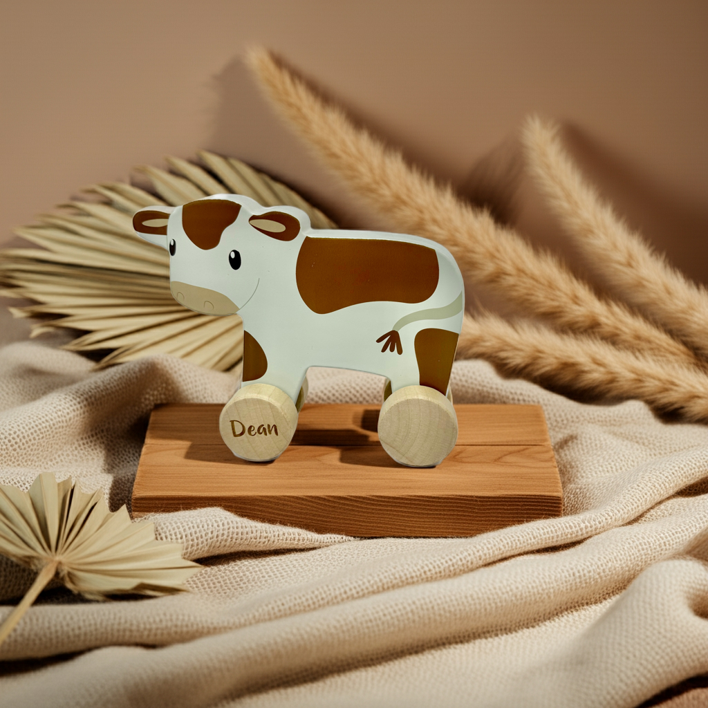 TOP DEAL Rollende Farm Kuh aus Holz | Little Dutch