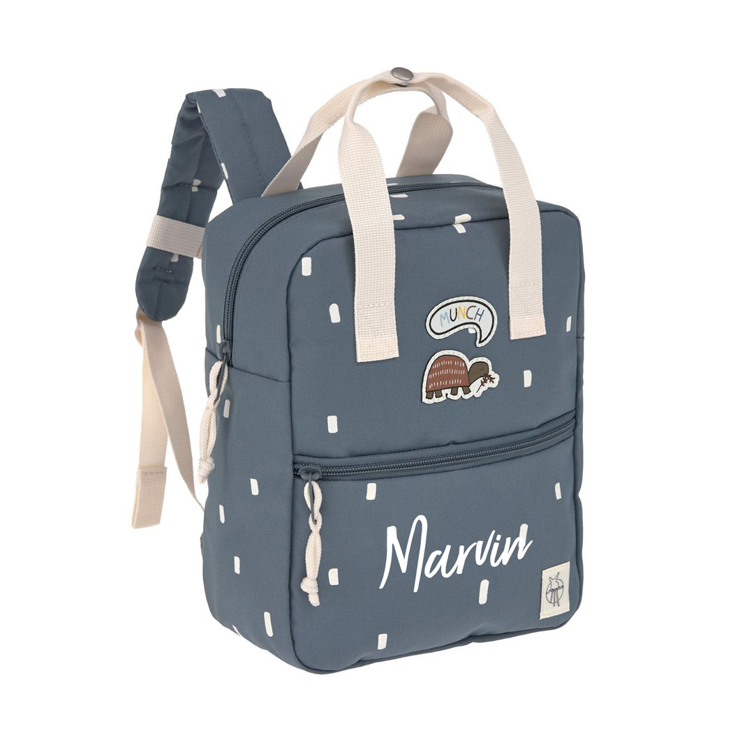Rucksack Square - Happy Prints, Dunkelblau | Lässig