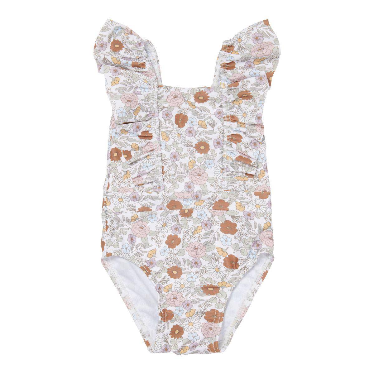 Geplooid badpak, Vintage Little Flowers | Little Dutch