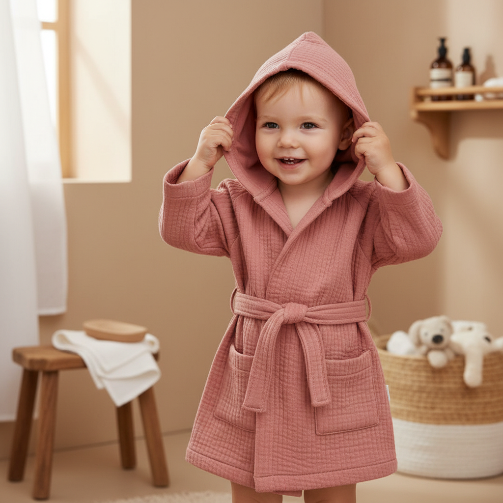 Bademantel Pure Pink Blush | Little Dutch