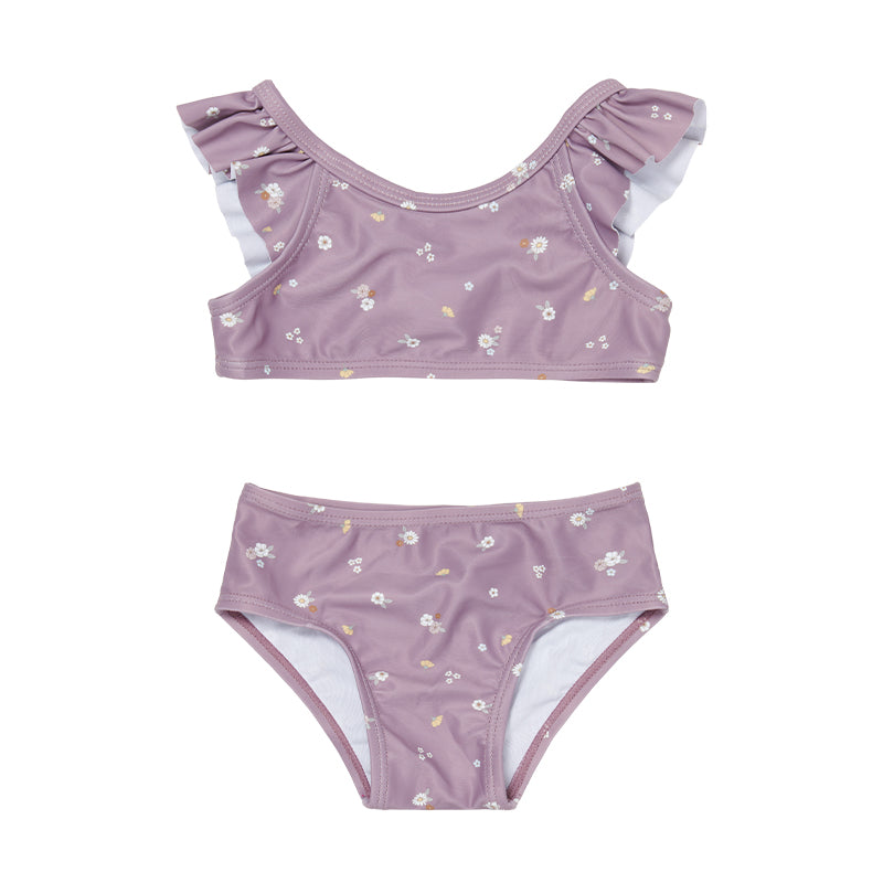 Bikini mit Volants, Mauve Blossom | Little Dutch