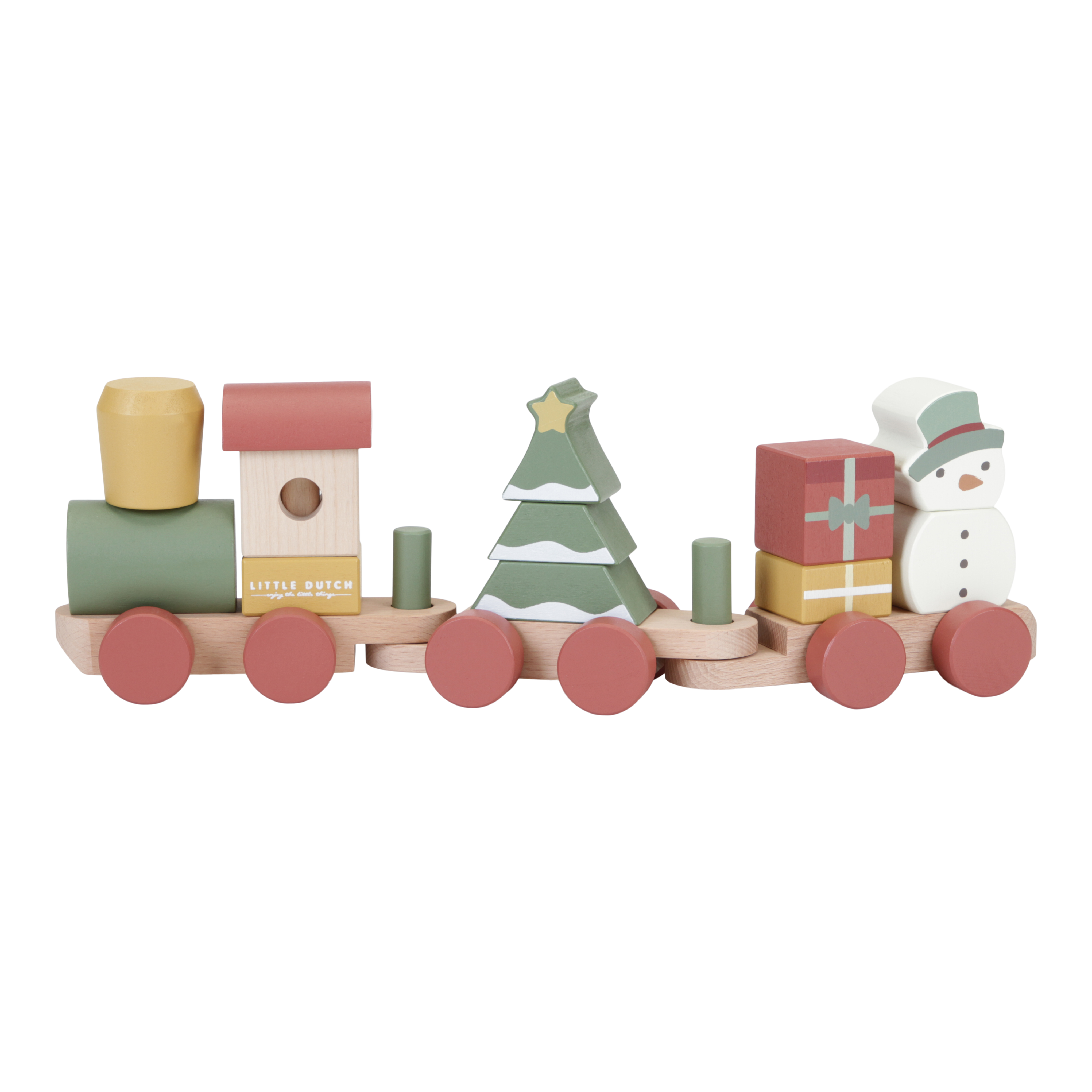 Holz-Zug Weihnachten - Bedruckt | Little Dutch