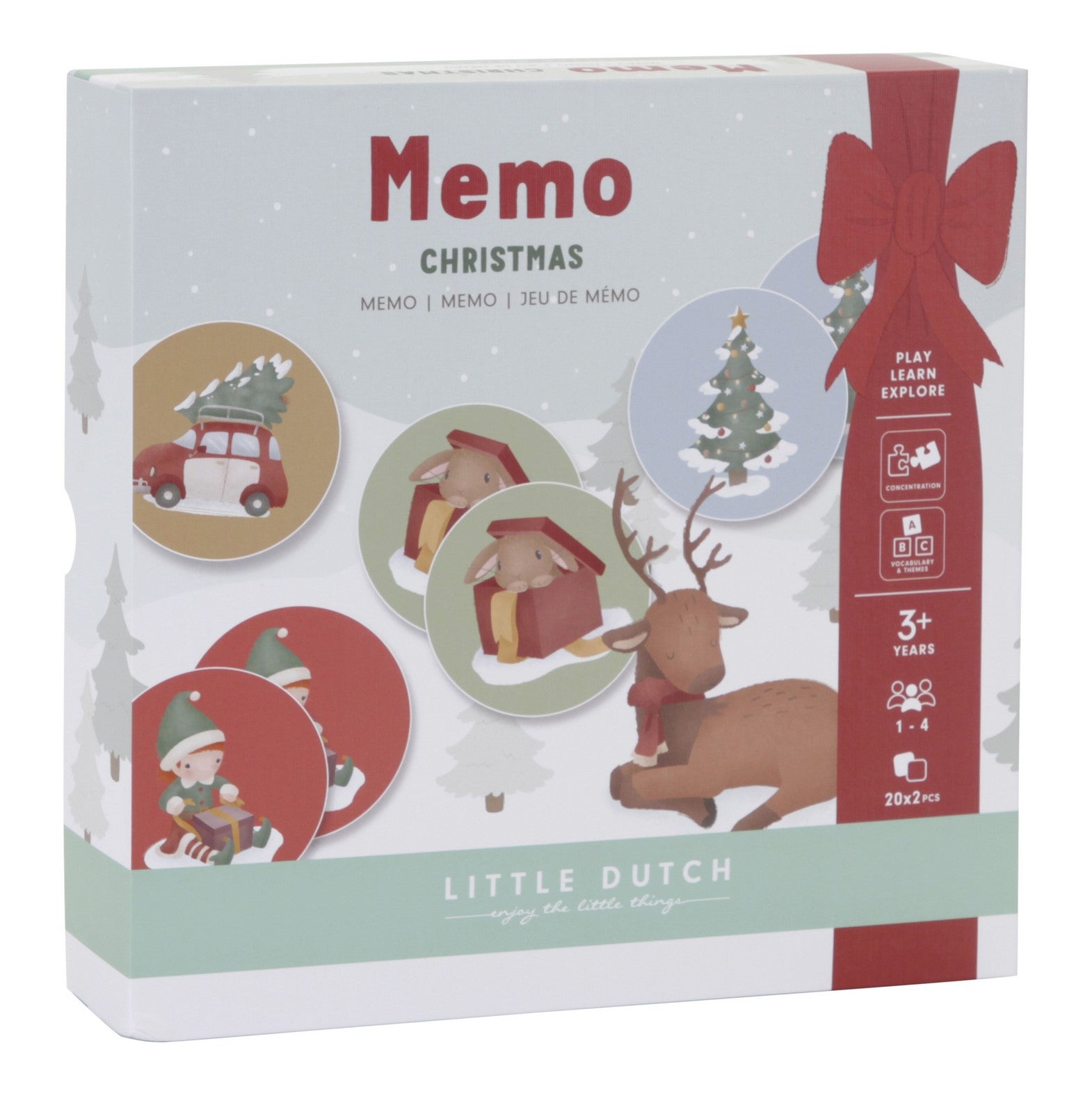 Memoryspel Winterkaartspel Educatief spel voor kinderen | Little Dutch