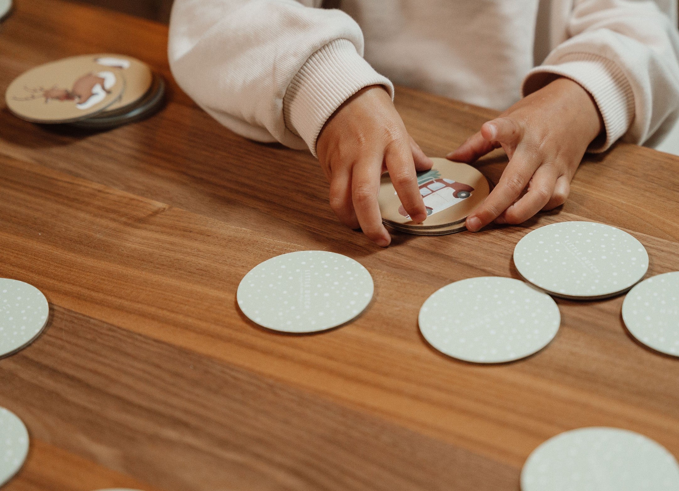 Memory game Winter card game Educational game for children | Little Dutch