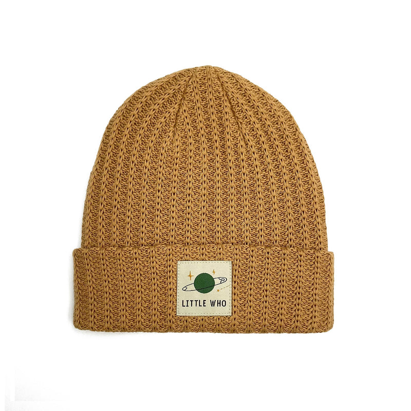 Honey yellow knitted hat, size M | Little Who
