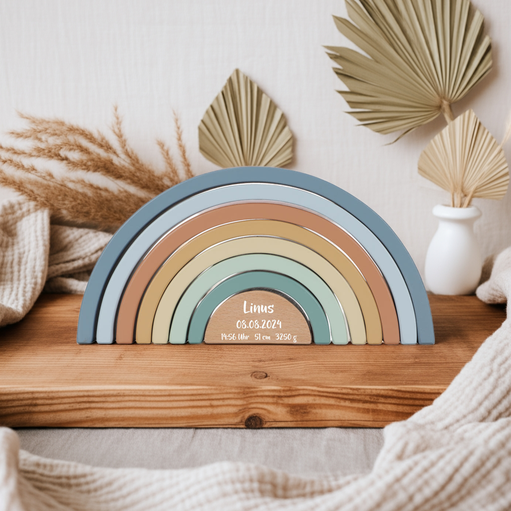 Stapel-Regenbogen Forest Friends "Zur Geburt" | Little Dutch