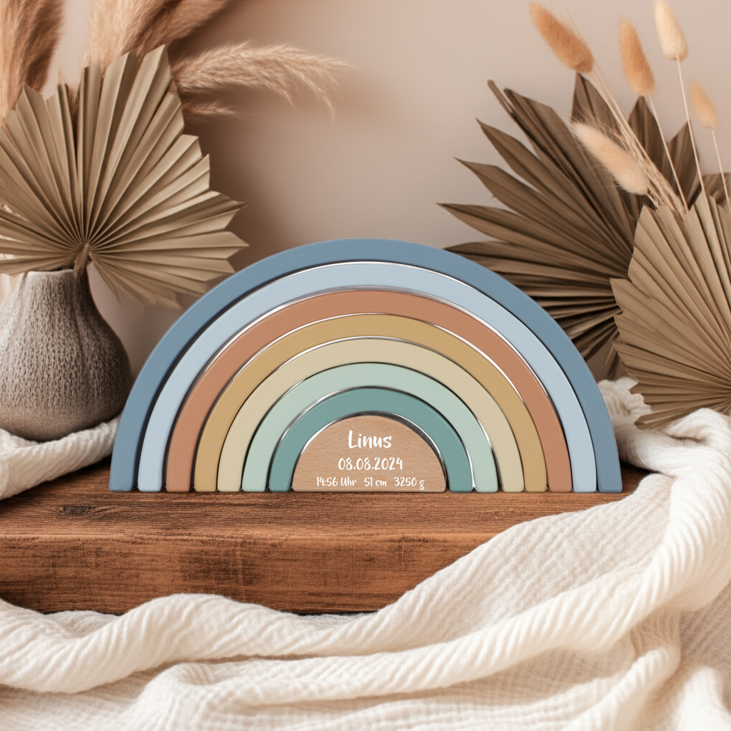 Stapel-Regenbogen Forest Friends "Zur Geburt" | Little Dutch