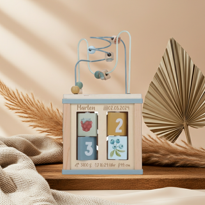 Motorikwürfel Forest Friends "Zur Geburt"