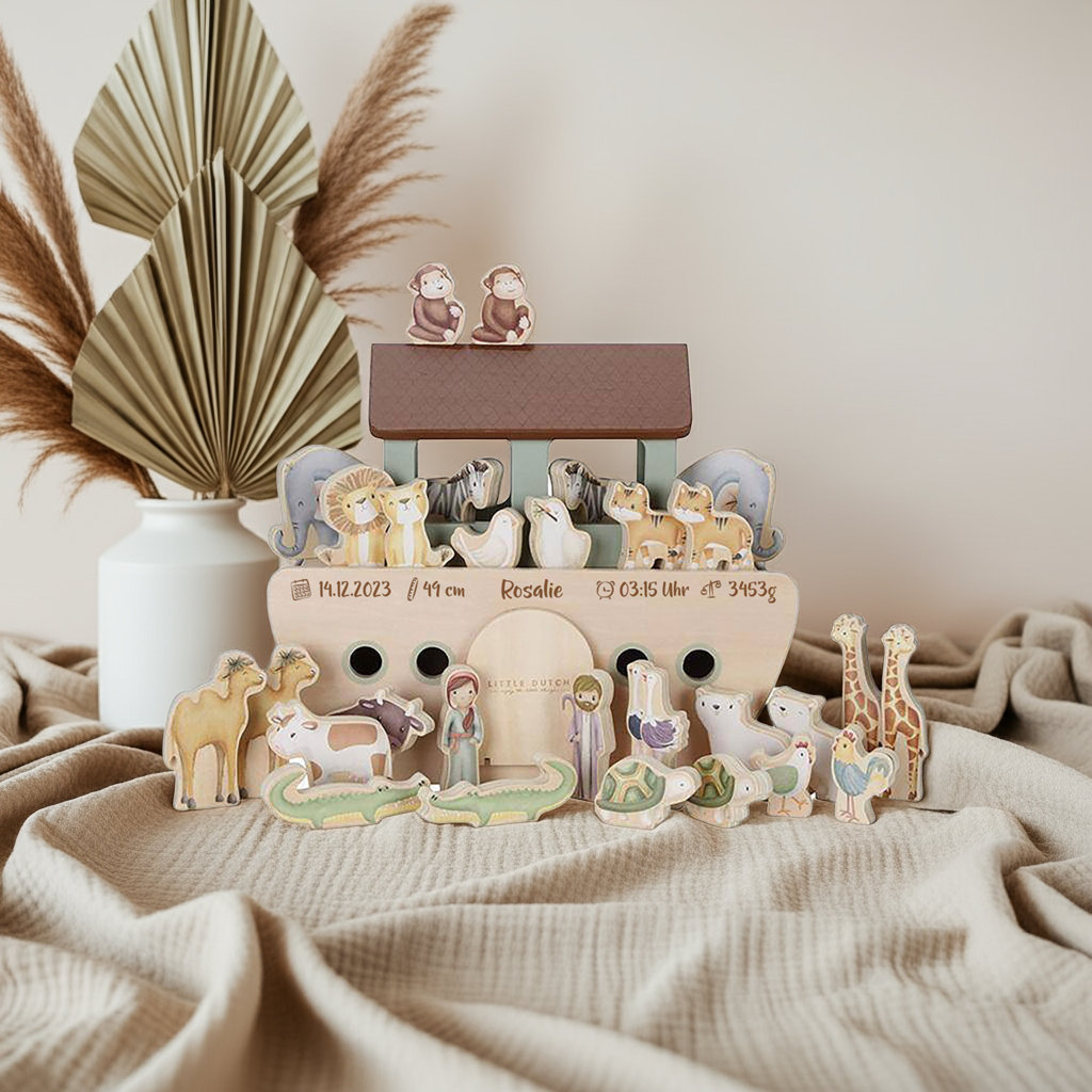 Arche Noah Holz - Zur Geburt  | Little Dutch