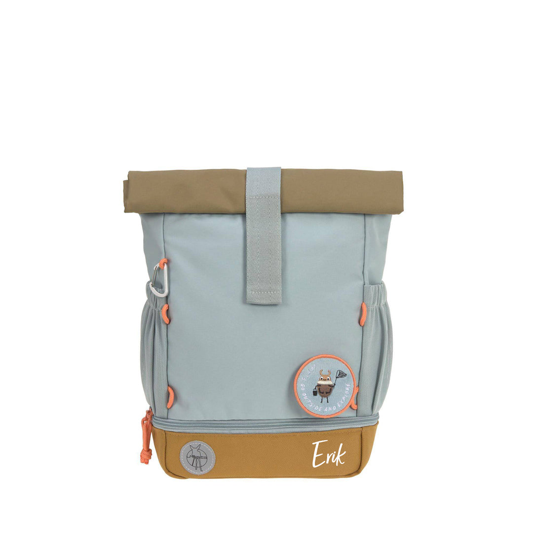 Rucksack Rolltop, natur/hellblau | Lässig