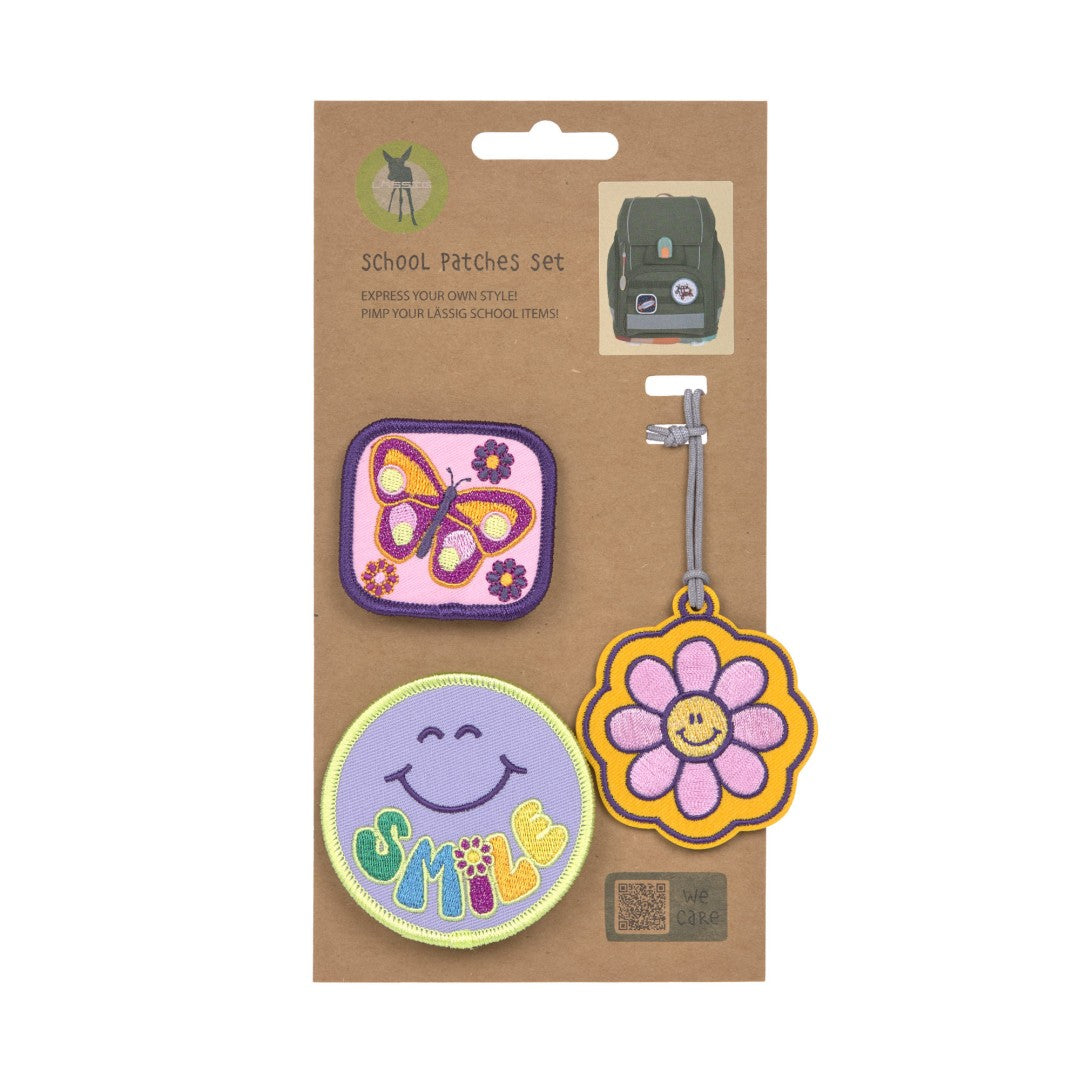 Schulranzen Patches und Anhänger Blumen | Lässig
