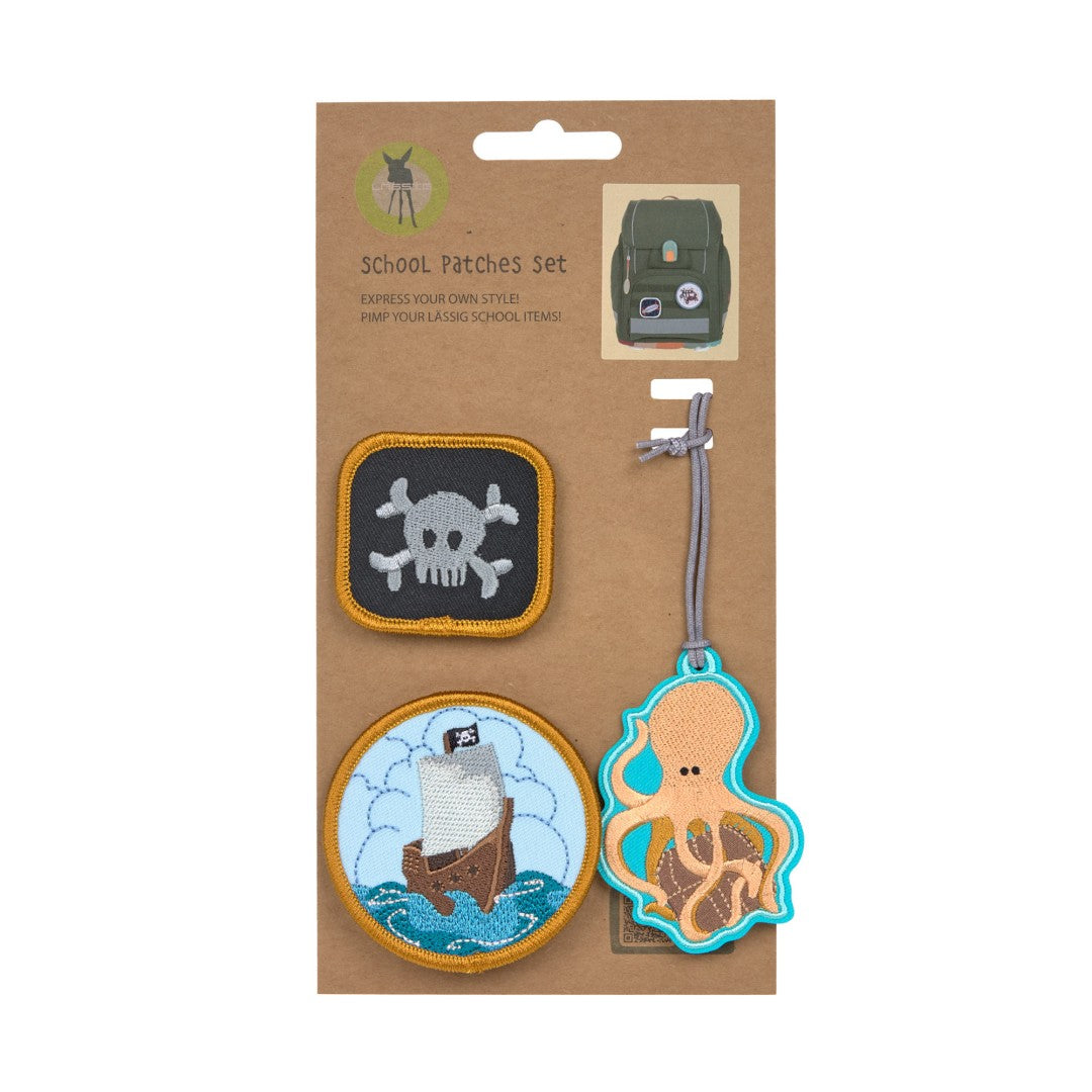 Schooltaspatches en hangers piraten | Lassig