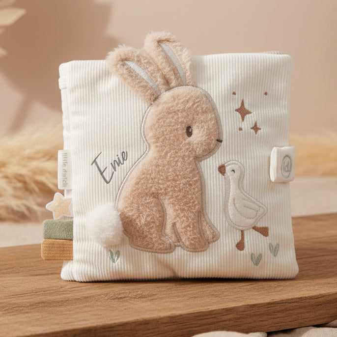 Fabric activity book - Newborn Naturals GRS | Little Dutch