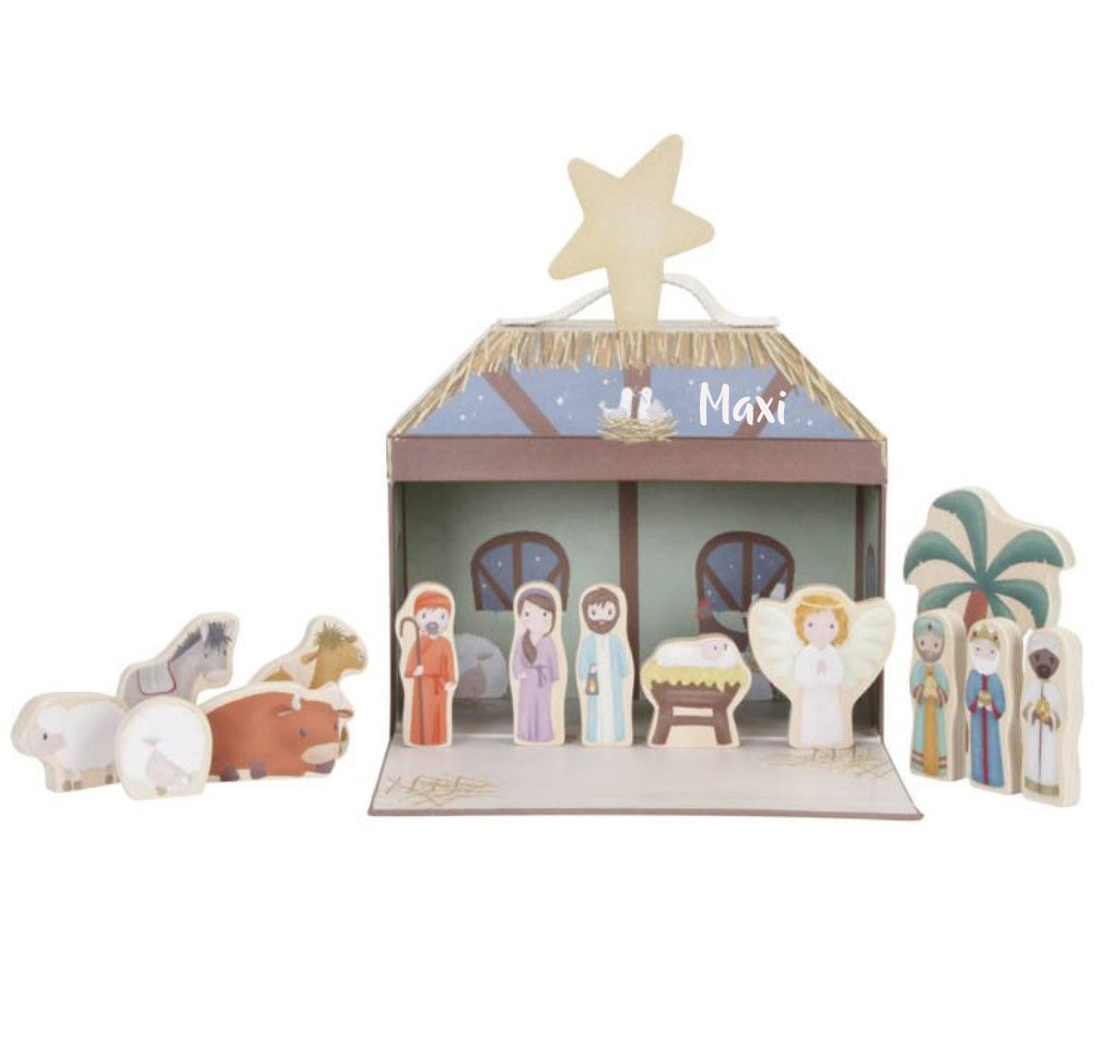 Christmas Nativity Scene with Toy Case | Little Dutch