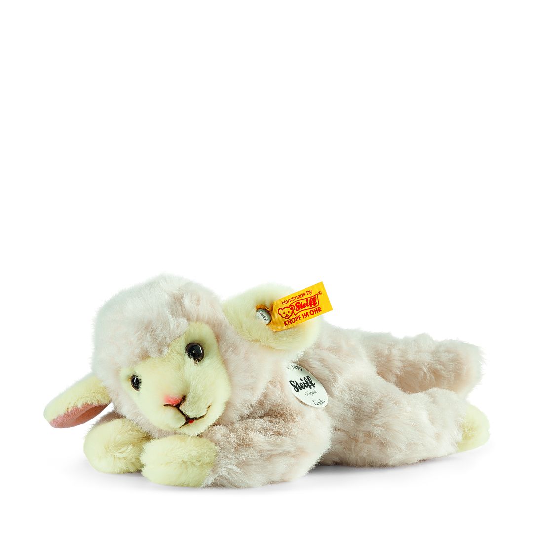 Kuscheltier Lamm Linda 22cm liegend, wollweiss | Steiff