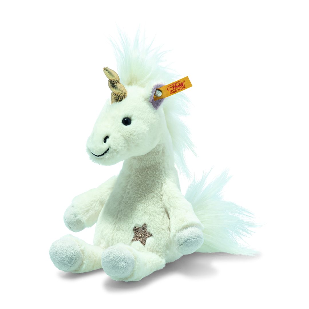 Kuscheltier Einhorn Unica Schlenker sitzend, weiß 20 cm | Steiff