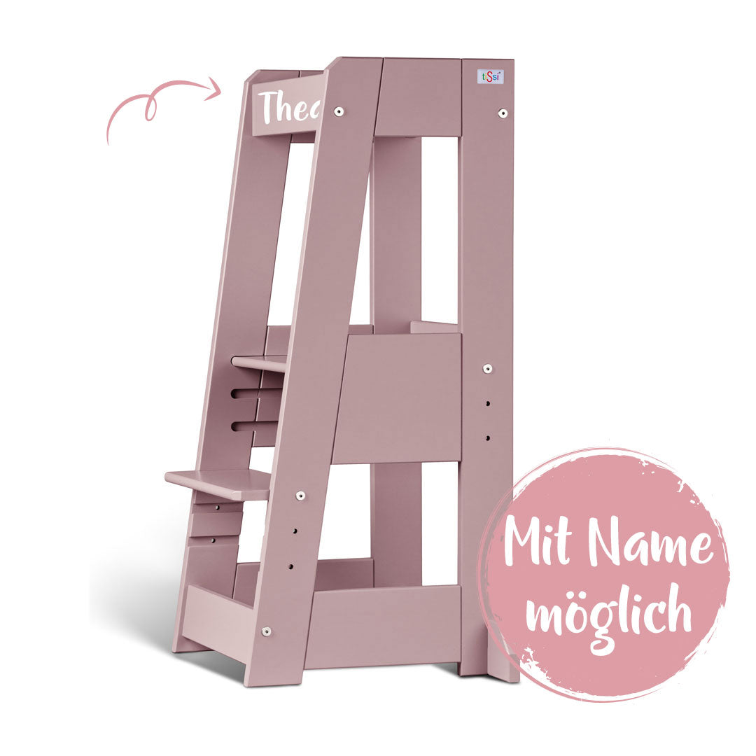 Lernturm Felix - Learning tower - oriental rose | tiSsi® by Schmatzepuffer® personalisierbar