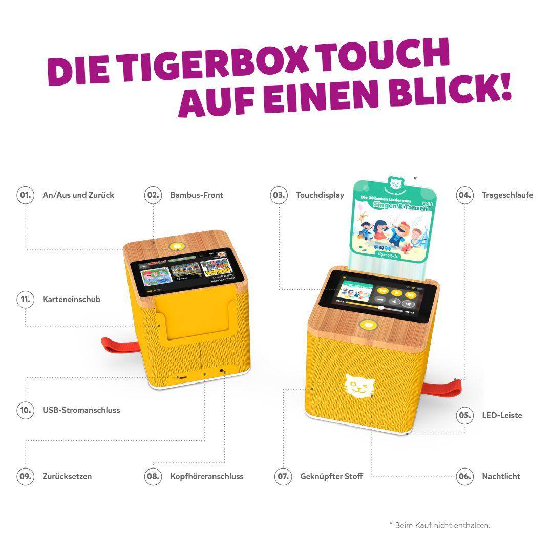 tigerbox TOUCH PLUS gelb Bluetooth | by Schmatzepuffer® "personalisierbar"