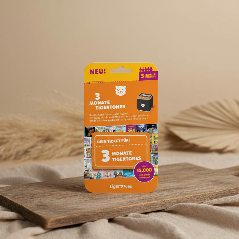 3 Monate Family (bis 5 Geräte) Tigertones Tigerticket Tigerbox Touch plus und Mini | Tigermedia