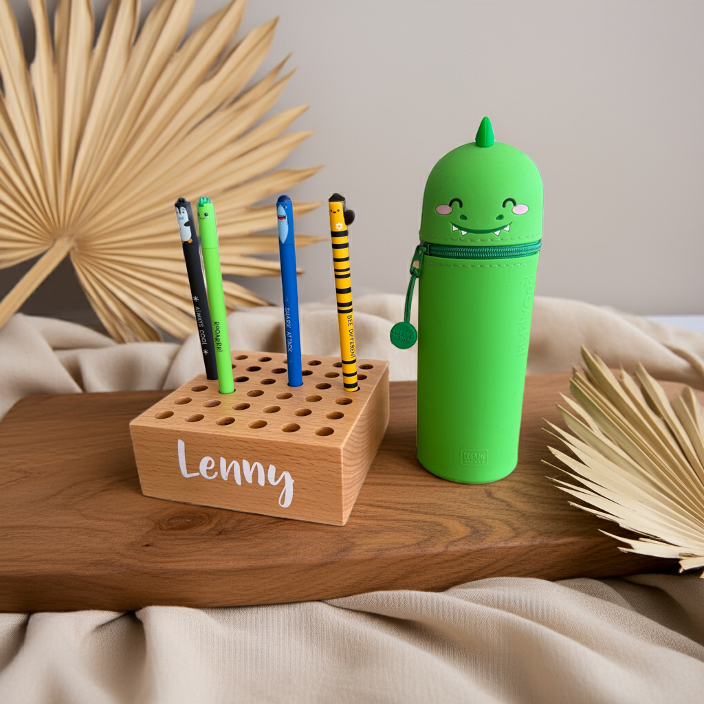 Porte-stylo en bois personnalisé, compatible avec les stylos Legami et autres | Smack Buffer