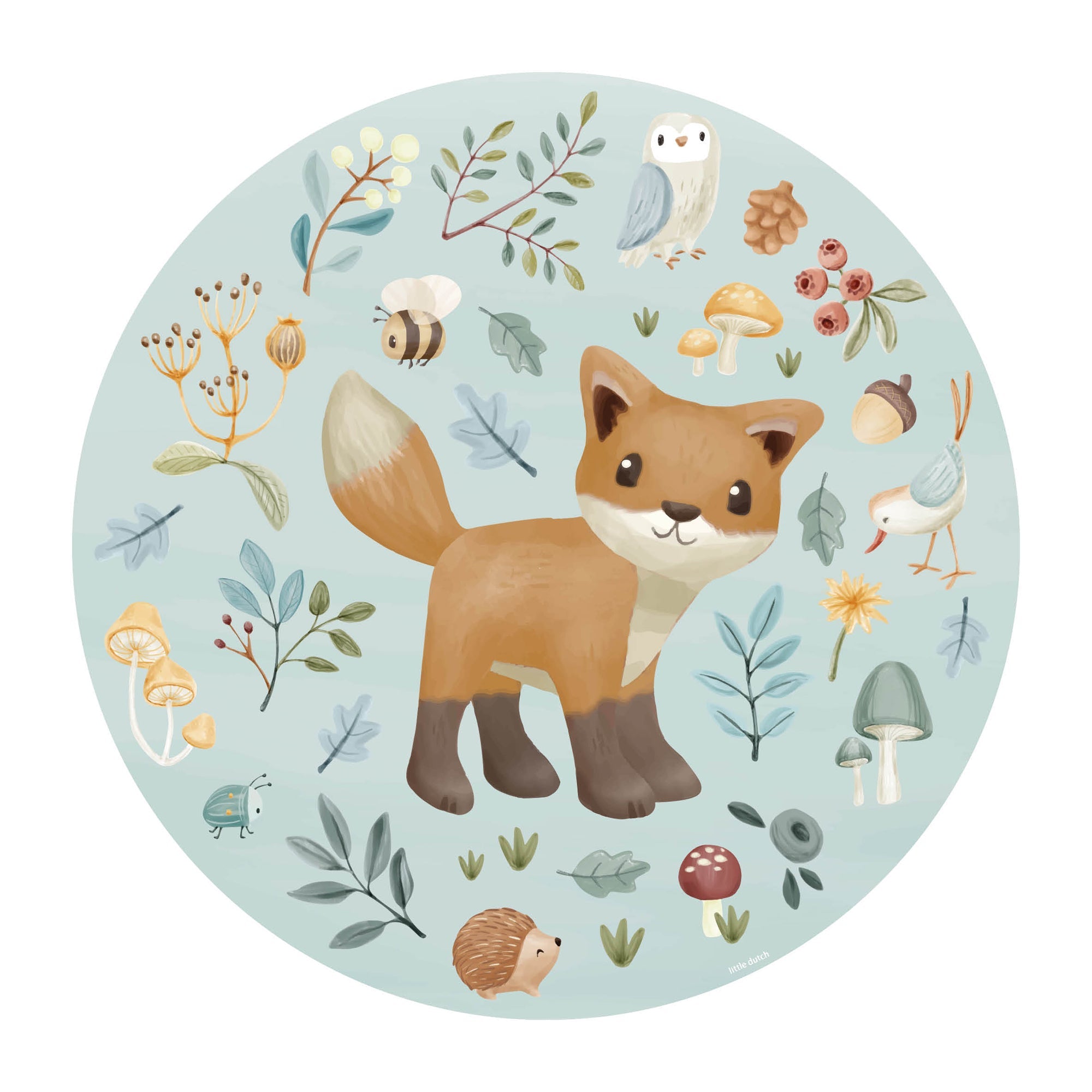 Vliestapete rund Forest Friends | Little Dutch