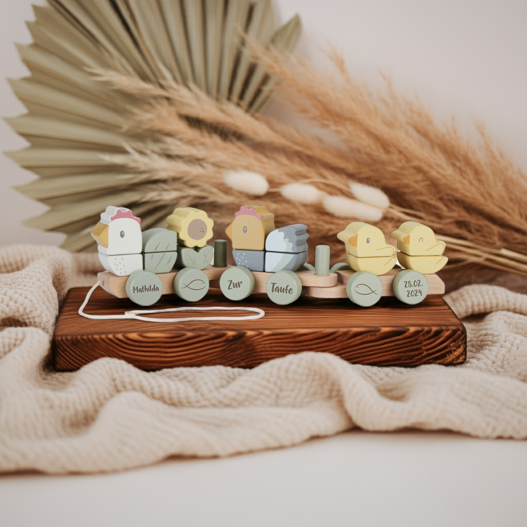 Little Dutch Houten Kippentrein "Voor de Doop" | Little Dutch