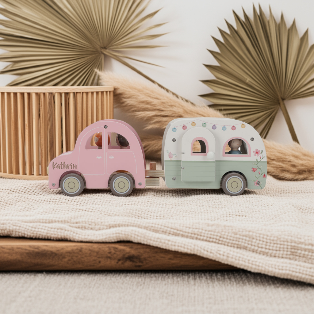 Voiture jouet avec caravane | Little Dutch
